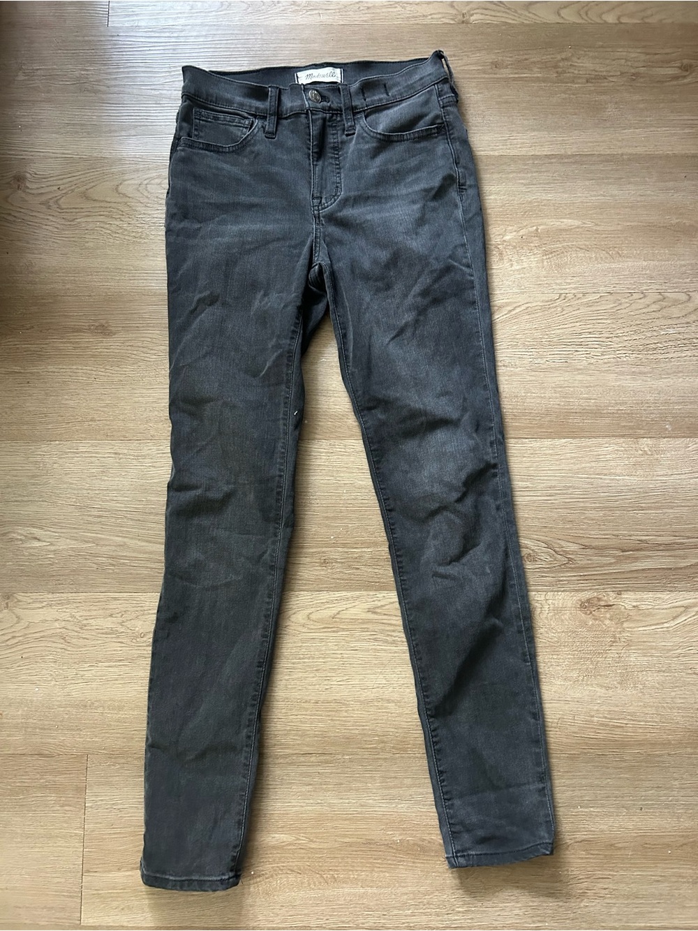Madewell Roadtripper Skinny Jeans in Dark Gray/Black Wash - Size 25 0379